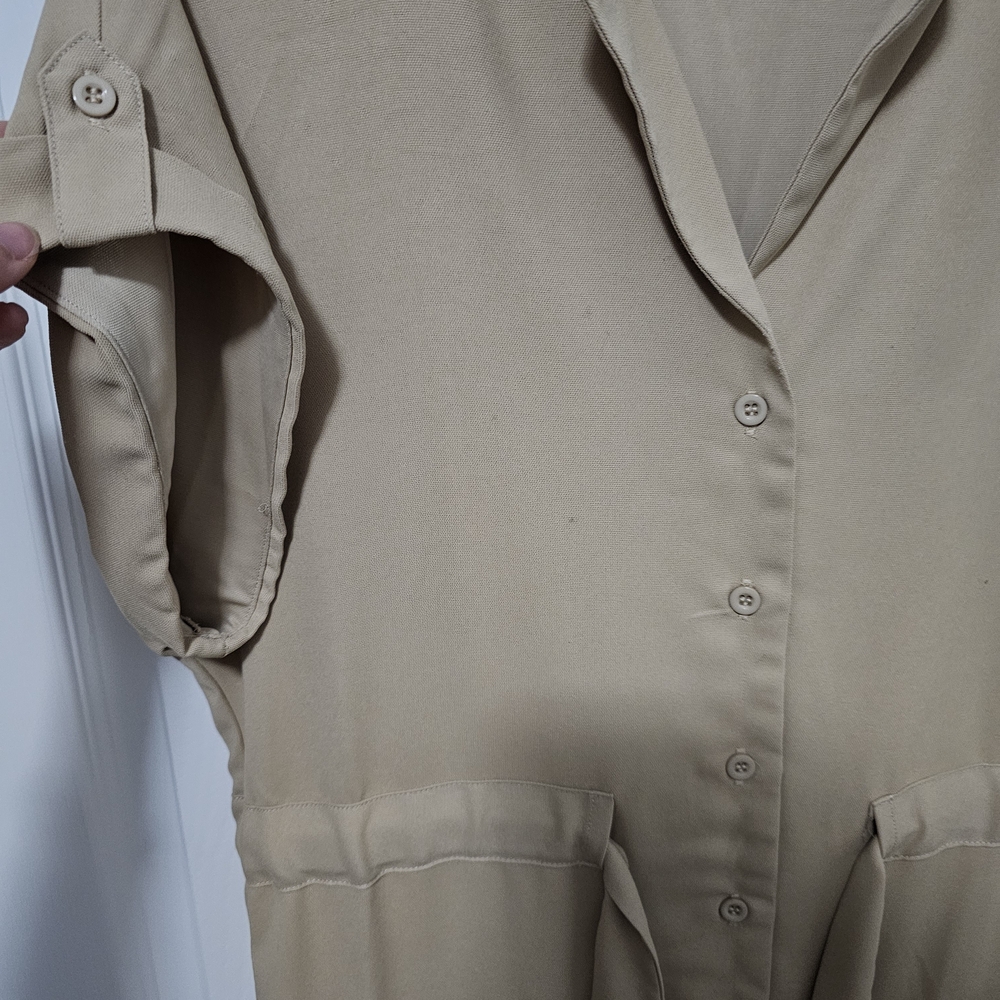 ASOS Beige Button-Up Dress - Picture 3 of 5